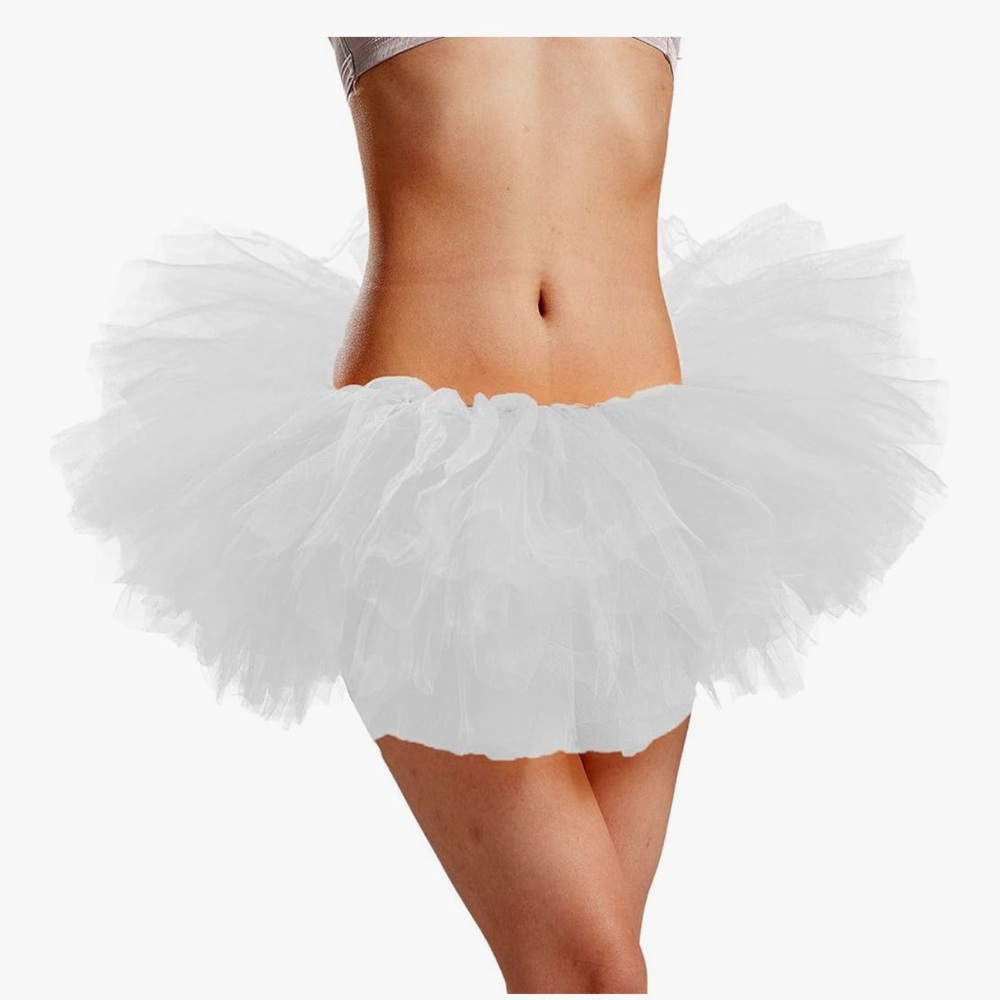 ‼️$10 ‼️ White Layered Tulle Mini Tutu Skirt - Picture 5 of 5